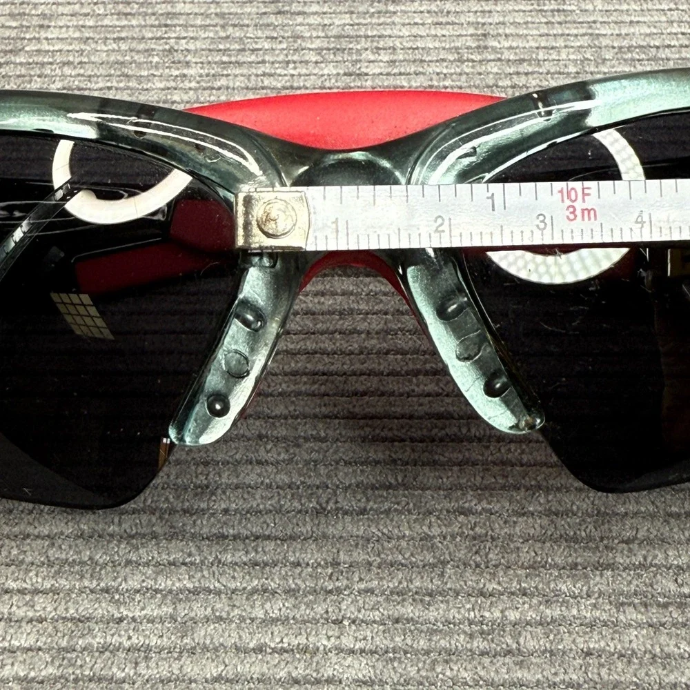 Pro-Grind 2001 Wrap Around Sports Sunglasses‎ Charcoal Red Semi-Rimless Tinted